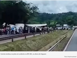 Acidente na BR-381 causa morte e congestionamento de 20 km em Itaguara