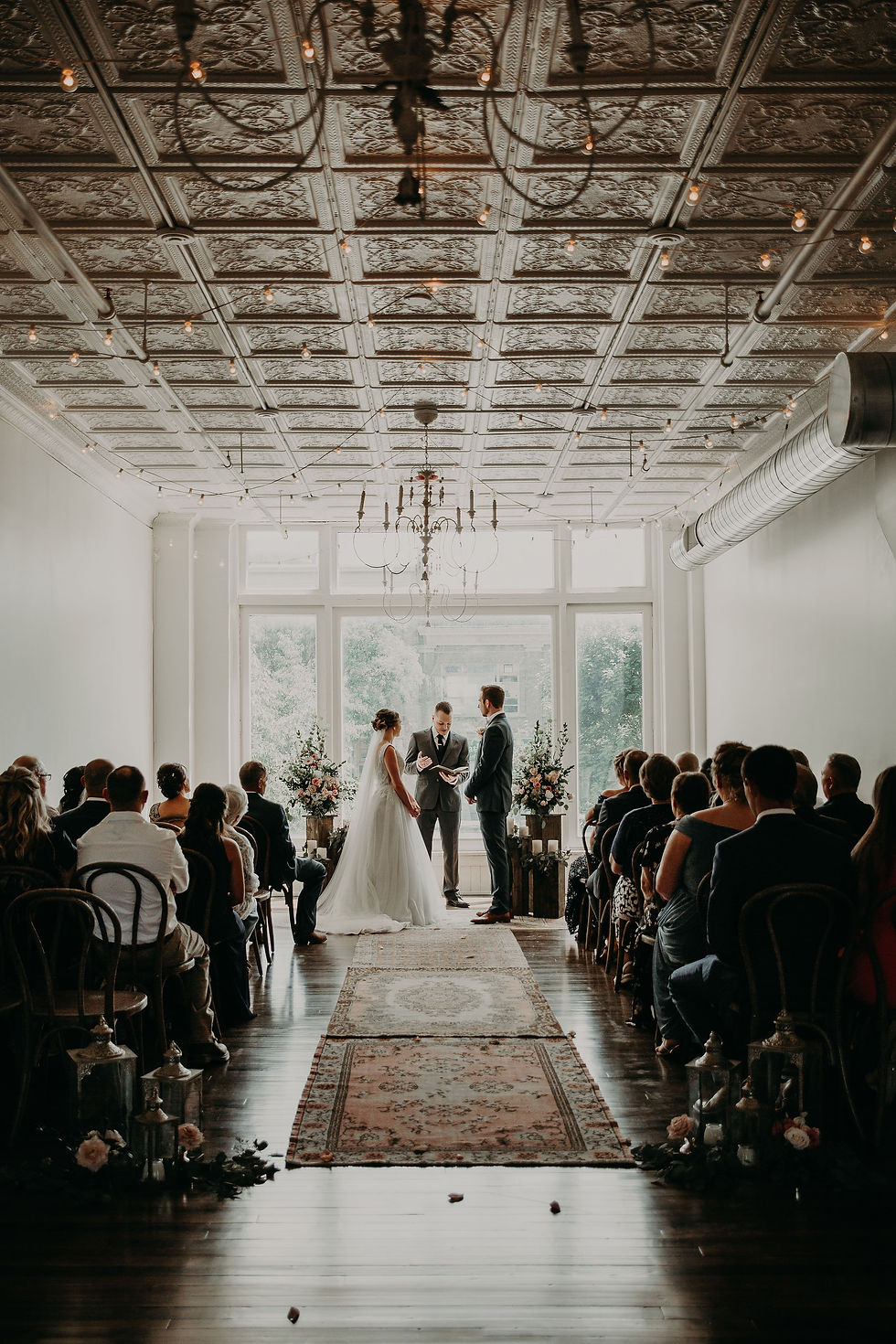 Small wedding ceremony: Summer Small Wedding at The Lincoln Loft by Pretty Little Vintage Co.