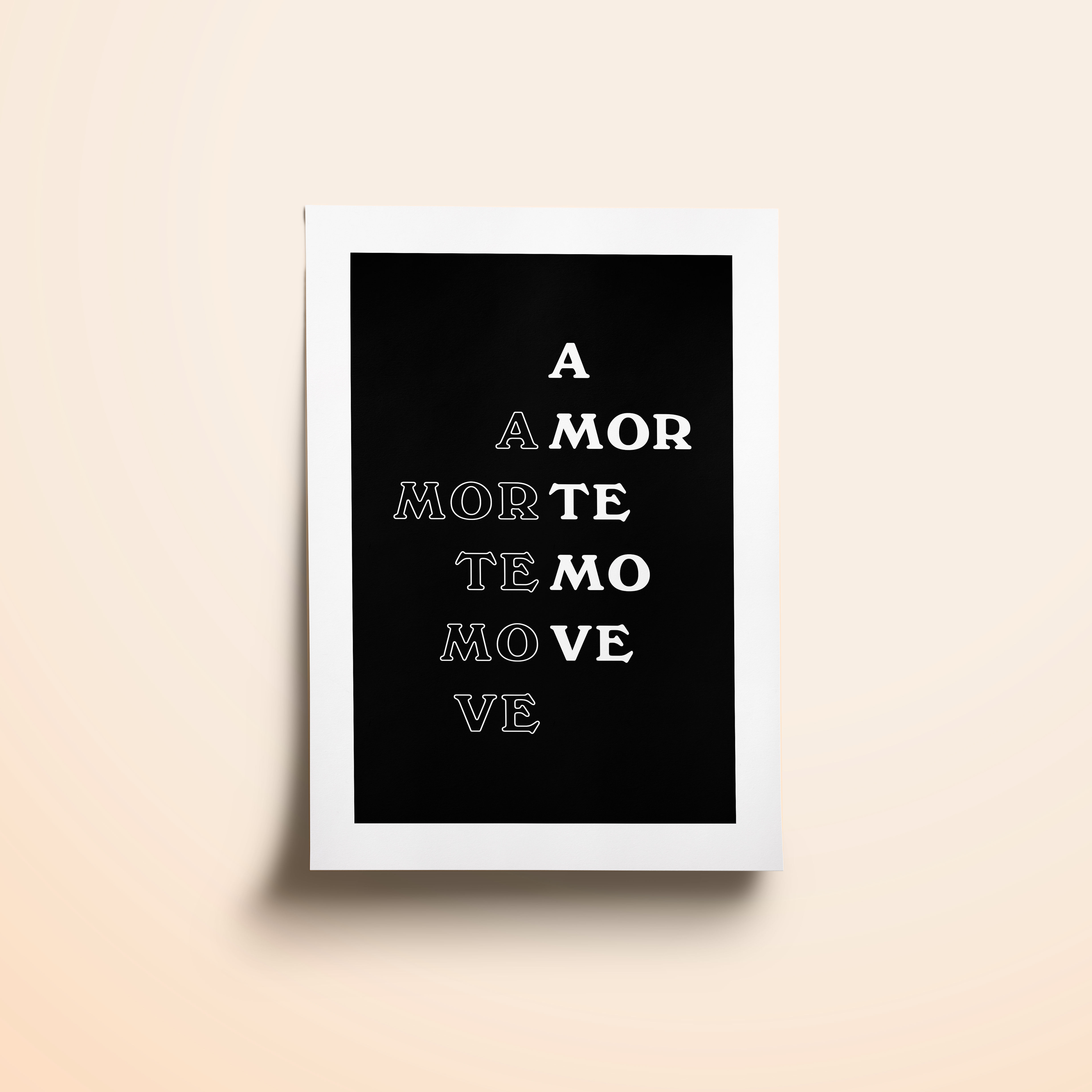 Print A MOR TE MO VE