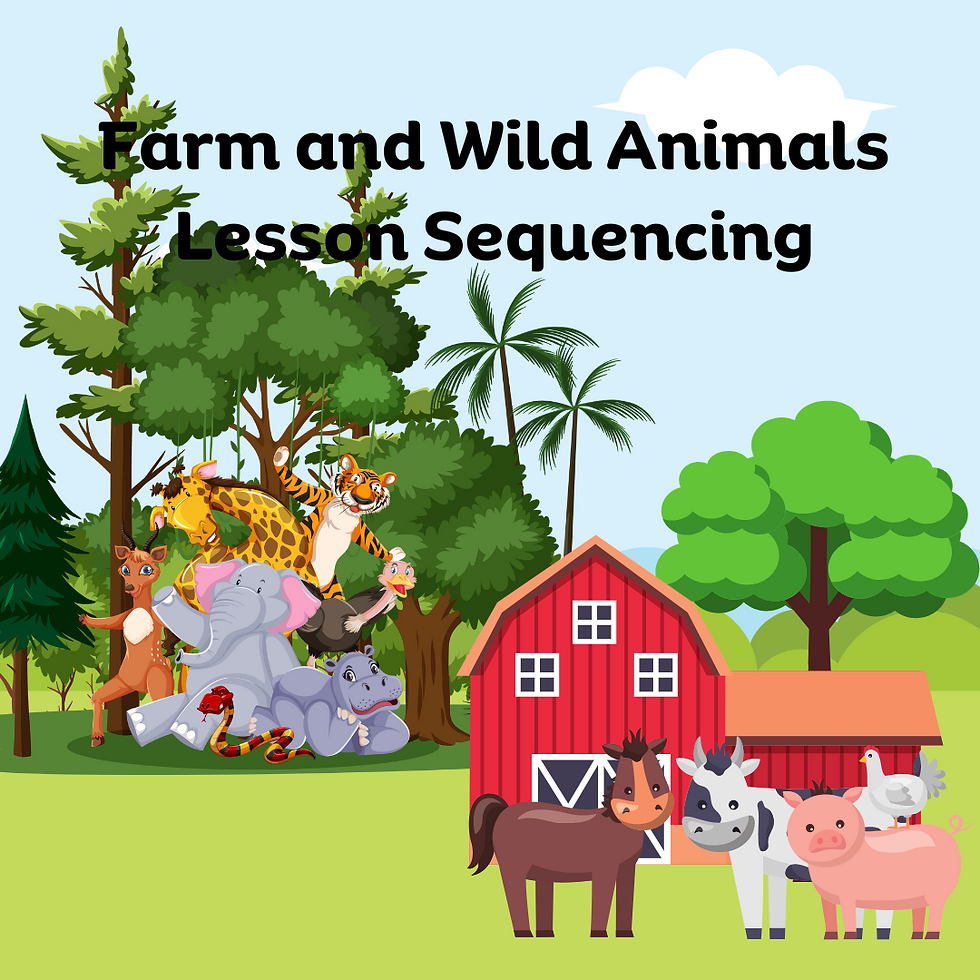 FARM X WILD ANIMALS - LESSON SEQUENCING