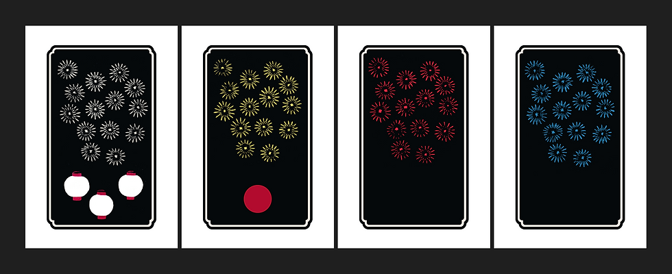 Double-petalled Flower Gardens (Lantern, Moon, Chaff, Chaff)
