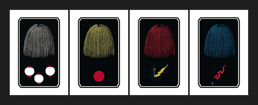 Willows (Lantern, Moon, Lightning, Dragon)