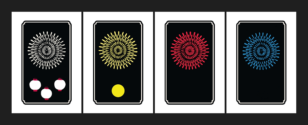 Triple-petalled Flowers (Lanterns, Moon, Chaff, Chaff)