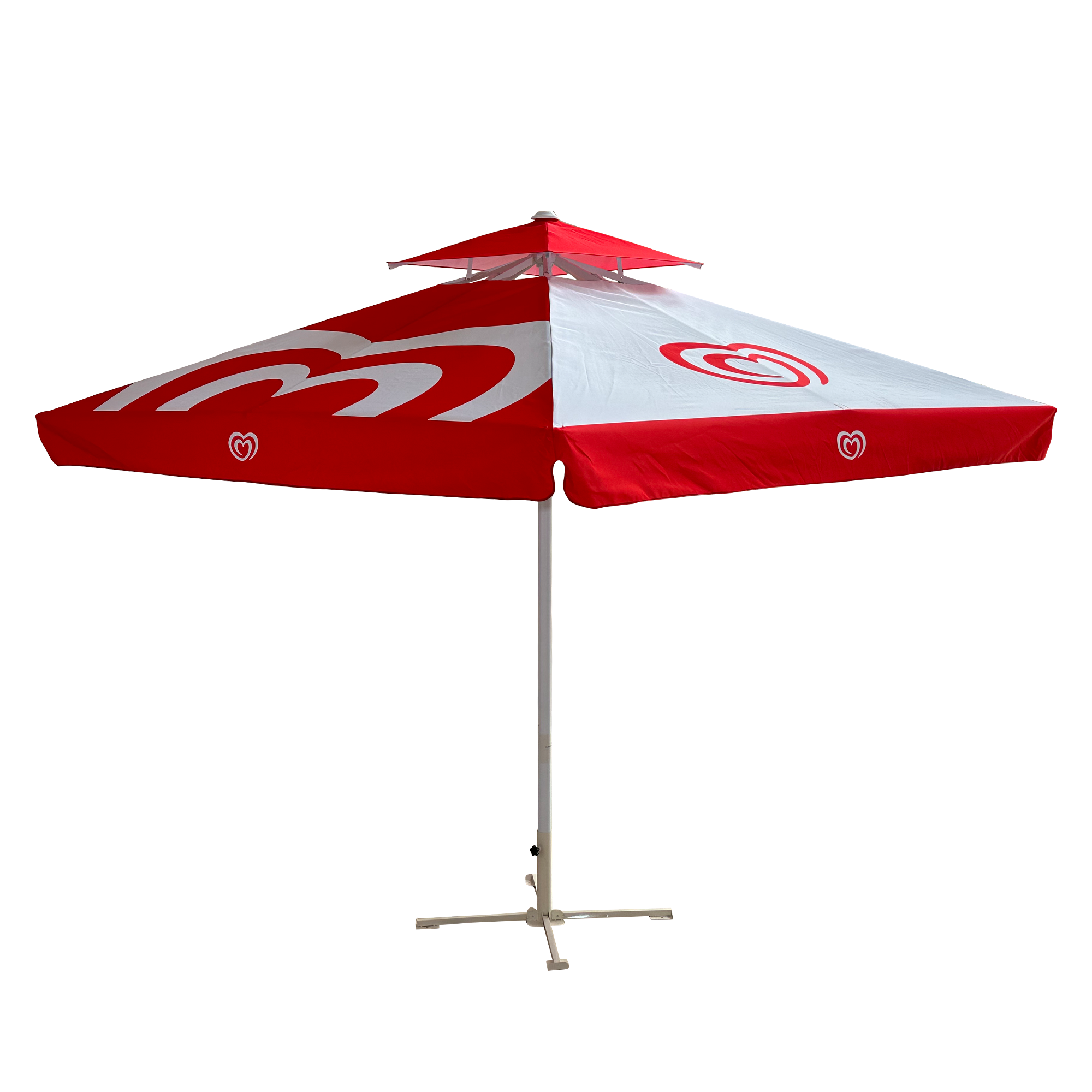 PARASOL 3x3M STANDARD TELESCOPIC SQUARE DOUBLE ROOF
