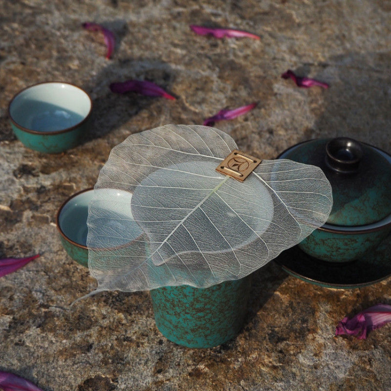 Миниатюра: Чайное сито "Лист бодхи", натуральный лист