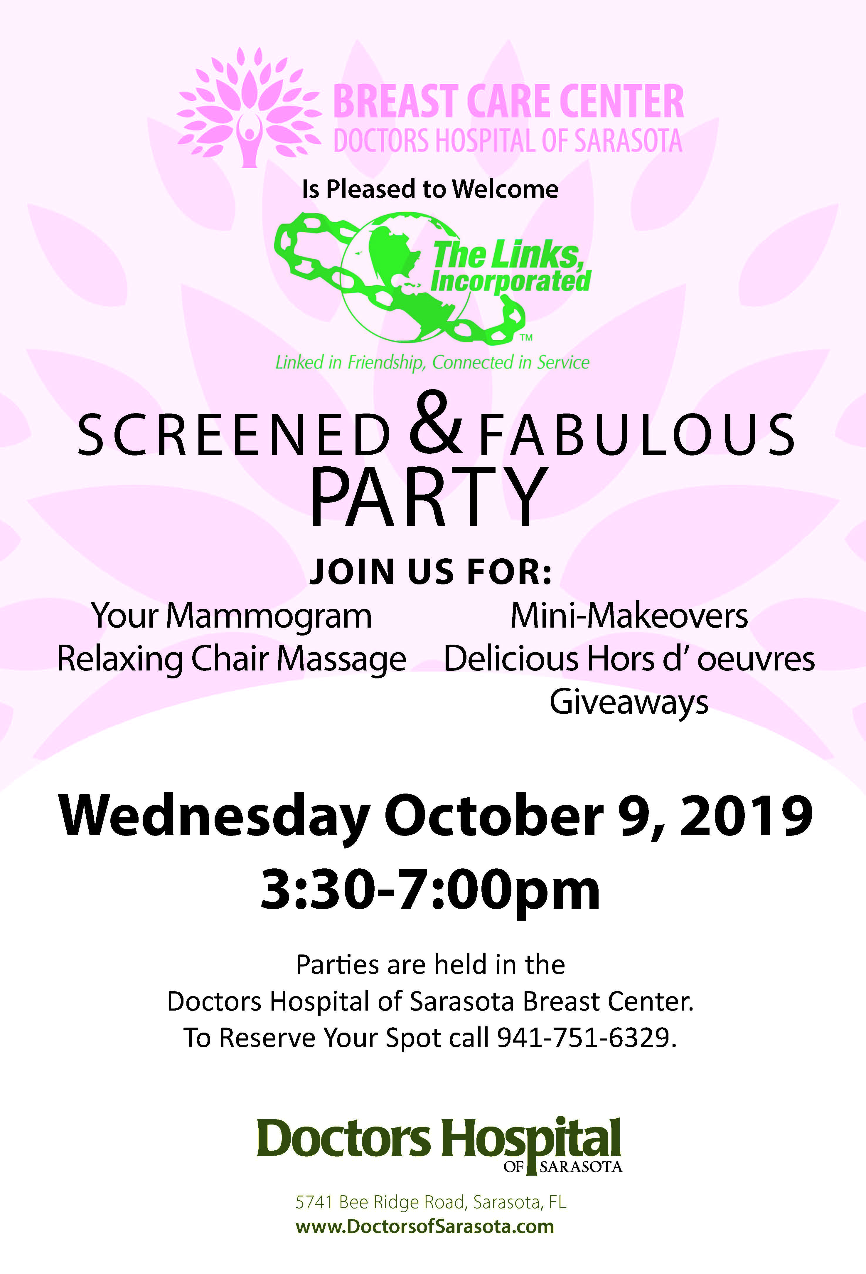 Screened and Fabulous Party Invite DHS a