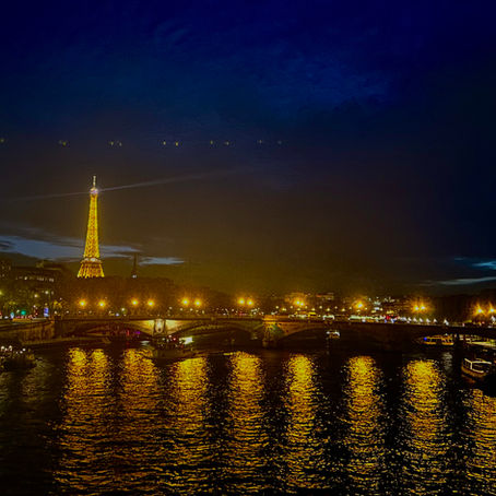 the Eiffel Tower from across the Seine