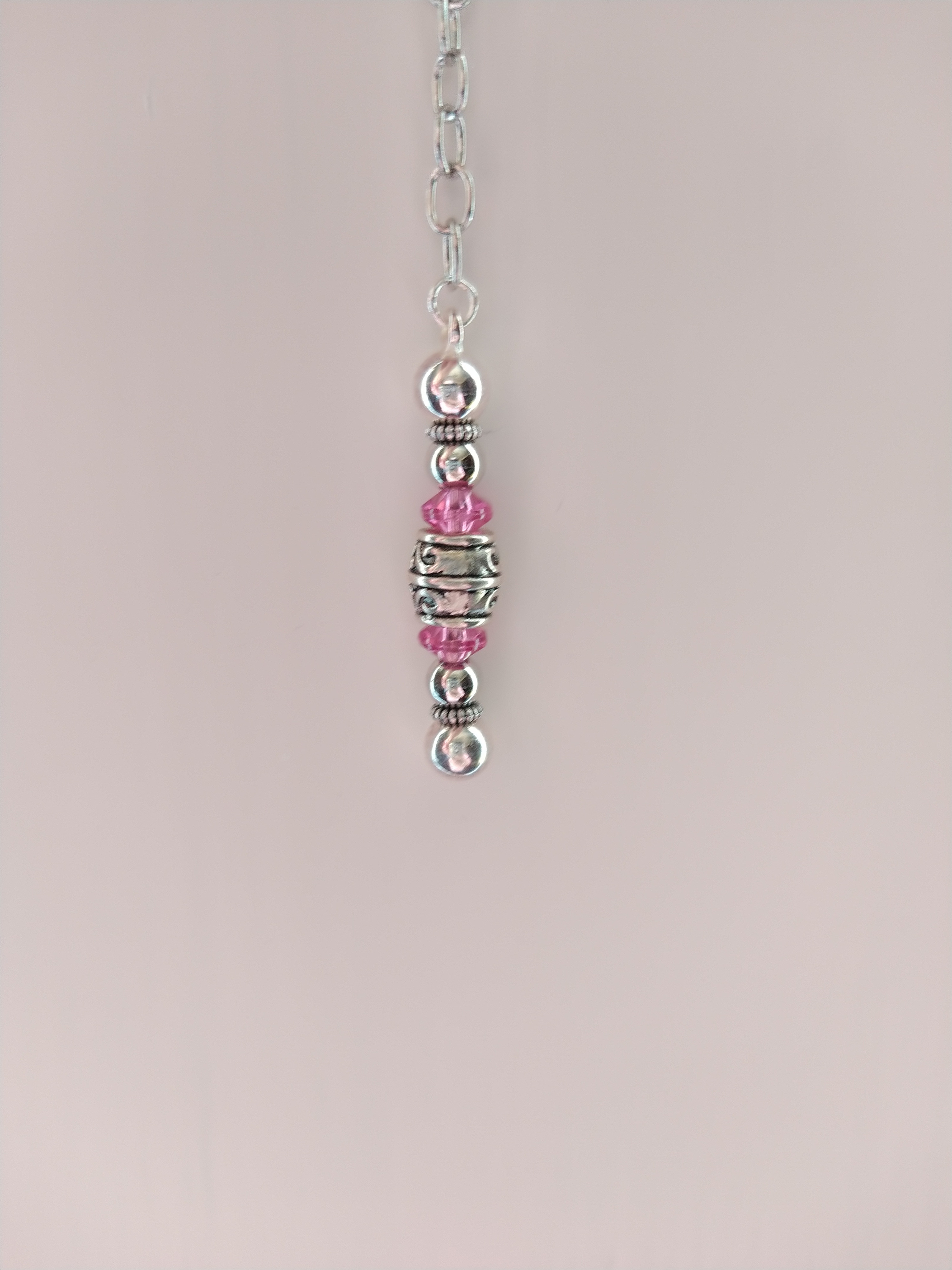 Tibetan Silver and Pink Sun Catcher