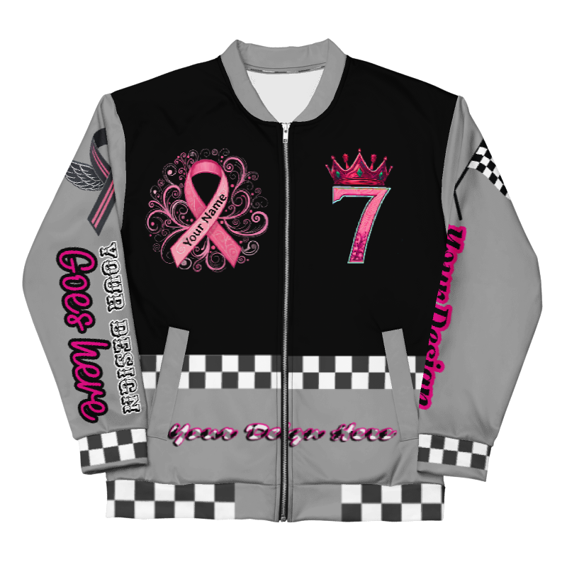 Thumbnail: Cancer Is The Enemy Custom Bomber Jacket Teal
