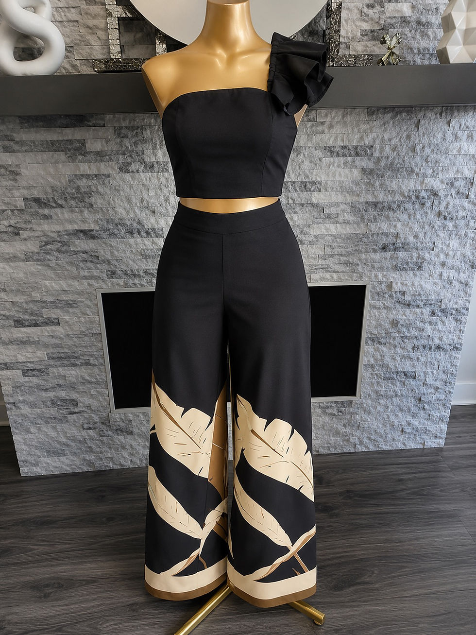 Thumbnail: Tropical Noir Two-Piece Set
