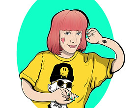 self portrait illustration