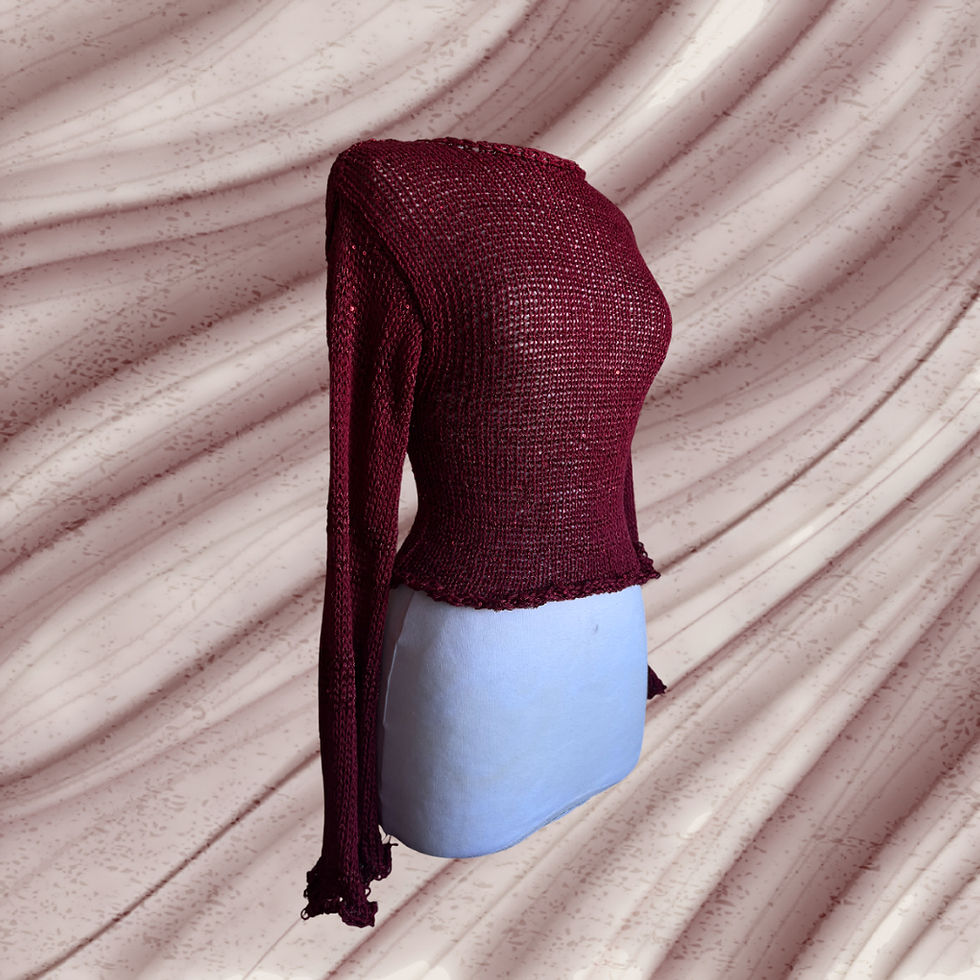 Thumbnail: Sequin knit jumper in red.