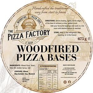 The Pizza Factory's signature WOODFIRED Pizza Bases (3 bases)