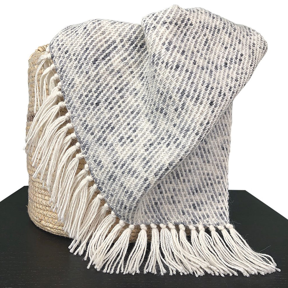 Thumbnail: Heathered Gray Alpaca Throw