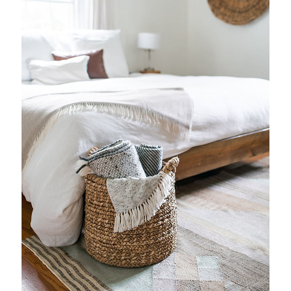 Thumbnail: Chunky Gray Weave Alpaca Throw