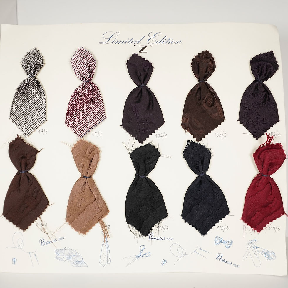 Thumbnail: NP63 Custom-made tie in vintage silk jacquard fabric