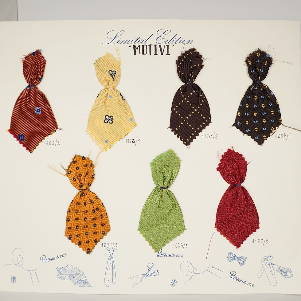 Thumbnail: NP63 Custom-made tie in vintage silk jacquard fabric
