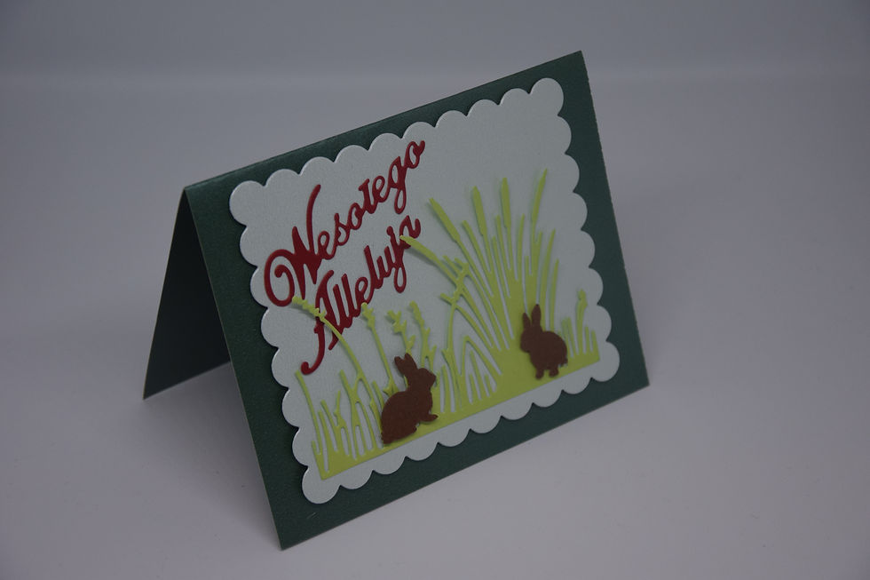 Miniatura: Kartka Wielkanocna Zajączki