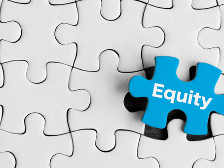 Puzzle Pieces with a piece that says equity