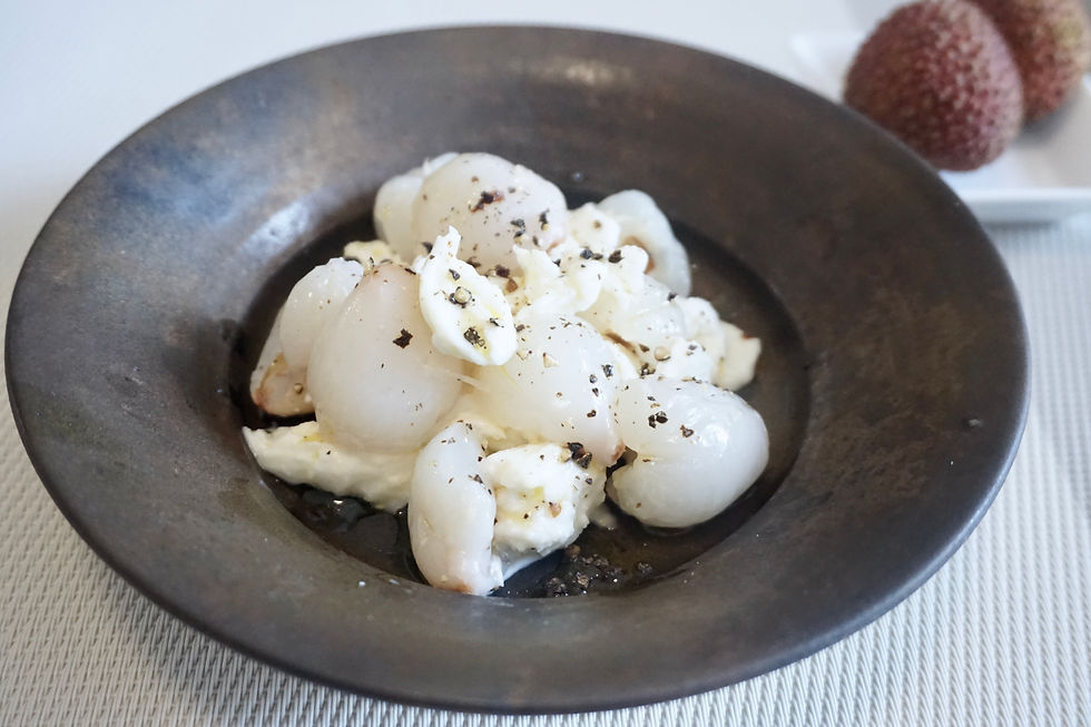 グリーンライチのカプレーゼ