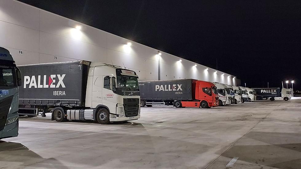 Pall-Ex logistics hub warehouse floor