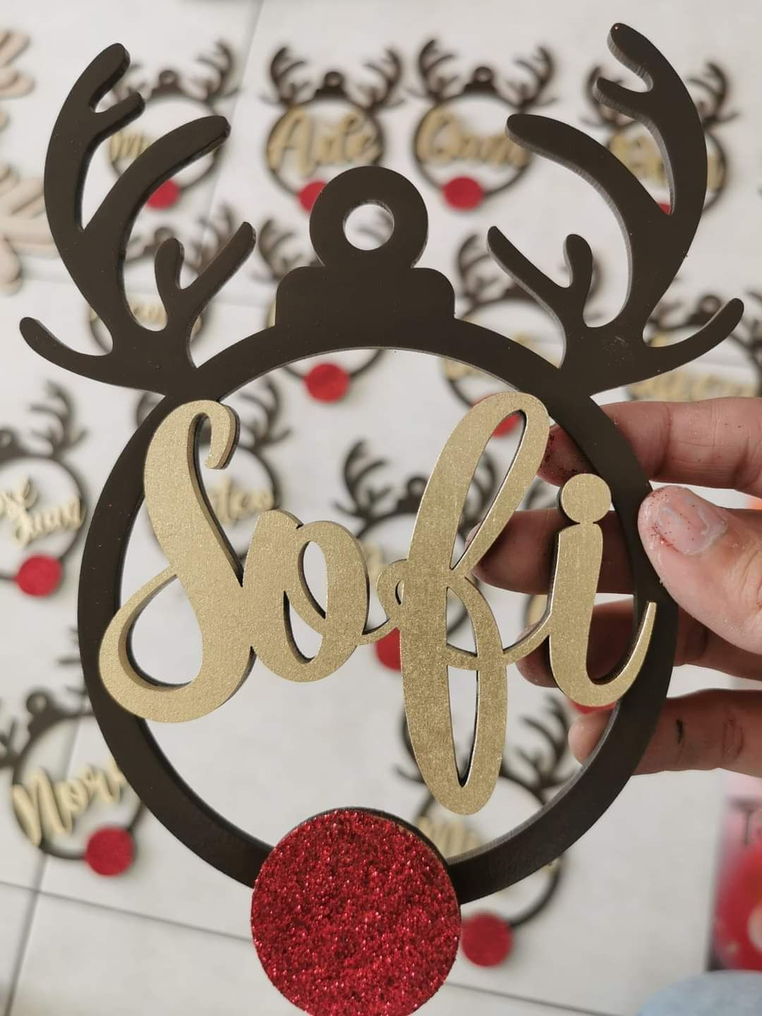 Esfera reno con nombre