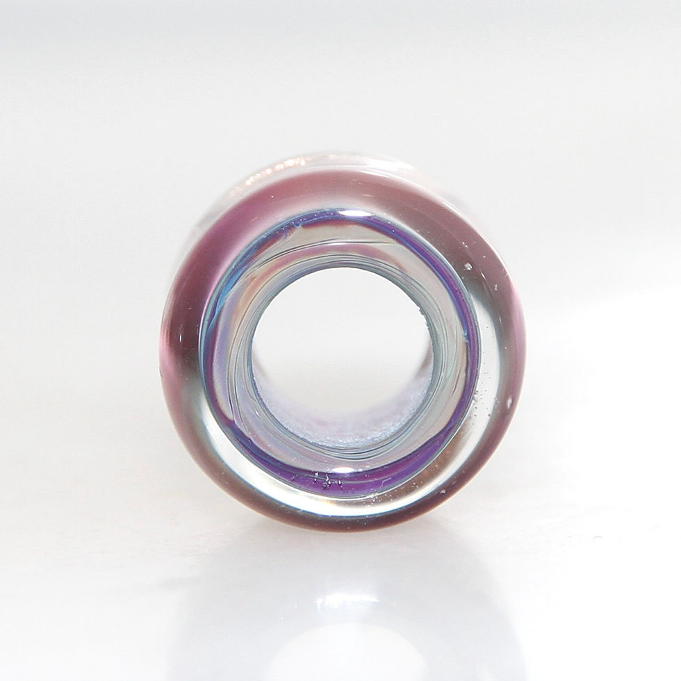 Thumbnail: Desert Purple and Goldstone Glass Dreadlock Bead 7mm H