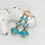 Thumbnail: Czech Glass Aqua and Gold with Swarovski Crystals Earring Pair