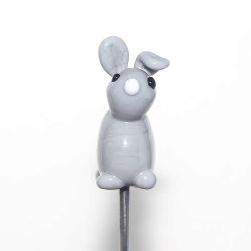 Cream Bunny with Plant