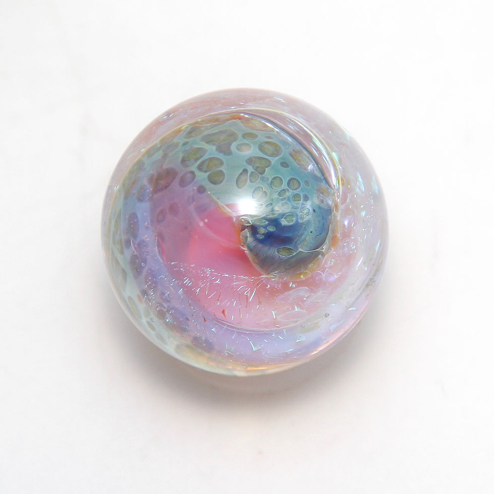 Pastel Purple and Blue with Dichroic Swirled Marble