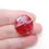 Thumbnail: Speckled Fuchsia Swirl Dichroic Flat Lampwork Glass Bead
