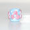 Thumbnail: Sky Blue Polkadots with Pink Flowers Dread Bead 5.5mm Hole
