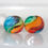 Thumbnail: Lorikeet Rainbow Sparkle Lampwork Glass Bead Pair