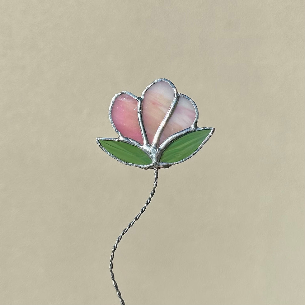 Thumbnail: Iridescent Pink Petal with Green Leaves Flower Garden Spike