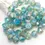 Thumbnail: Czech Glass 9mm Peruvian Opal Mix Gold Finish Central Cut x 8 Beads