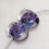 Thumbnail: Black Dotted Blue Lustre Speckled Purple Glass Bead Pair