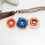 Thumbnail: Big Hole Bead Red Orange Blue Tassel Necklace