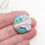 Thumbnail: Beachy Turquoise Pink Floral Lampwork Glass Bead
