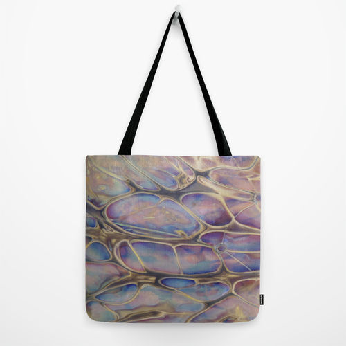 Thumbnail: Purple Oil Slick Glass Art Tote Bag