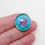 Thumbnail: Dichroic Blue Purple Pink Implosion Lampwork Glass Cabochon