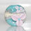 Thumbnail: Beachy Turquoise Pink Floral Lampwork Glass Bead