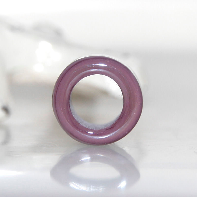 Thumbnail: Mulberry Plum Grassy Glass Dread Bead 9mm Hole
