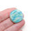 Thumbnail: Pastel Turquoise and Green Flat Lampwork Glass Bead