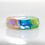 Thumbnail: Shimmery Rainbow on Rainbow Lampwork Glass Focal Bead