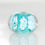 Thumbnail: Millefiori Turquoise and White Lampwork Glass Focal Bead