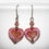 Thumbnail: Czech Glass Window Heart Antique Brass Earrings
