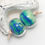 Thumbnail: Mottled Greens and Blues Lampwork Glass Bead Pair