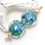 Thumbnail: Green and Blue Lustre Speckle Lampwork Glass Nugget Bead Pair