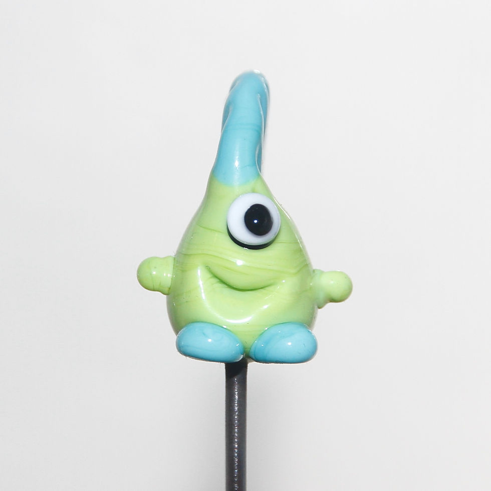 Mohawk Pea Green and Aqua Happy Plant Friend