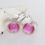 Thumbnail: Two Tone Pink Glass Earrings